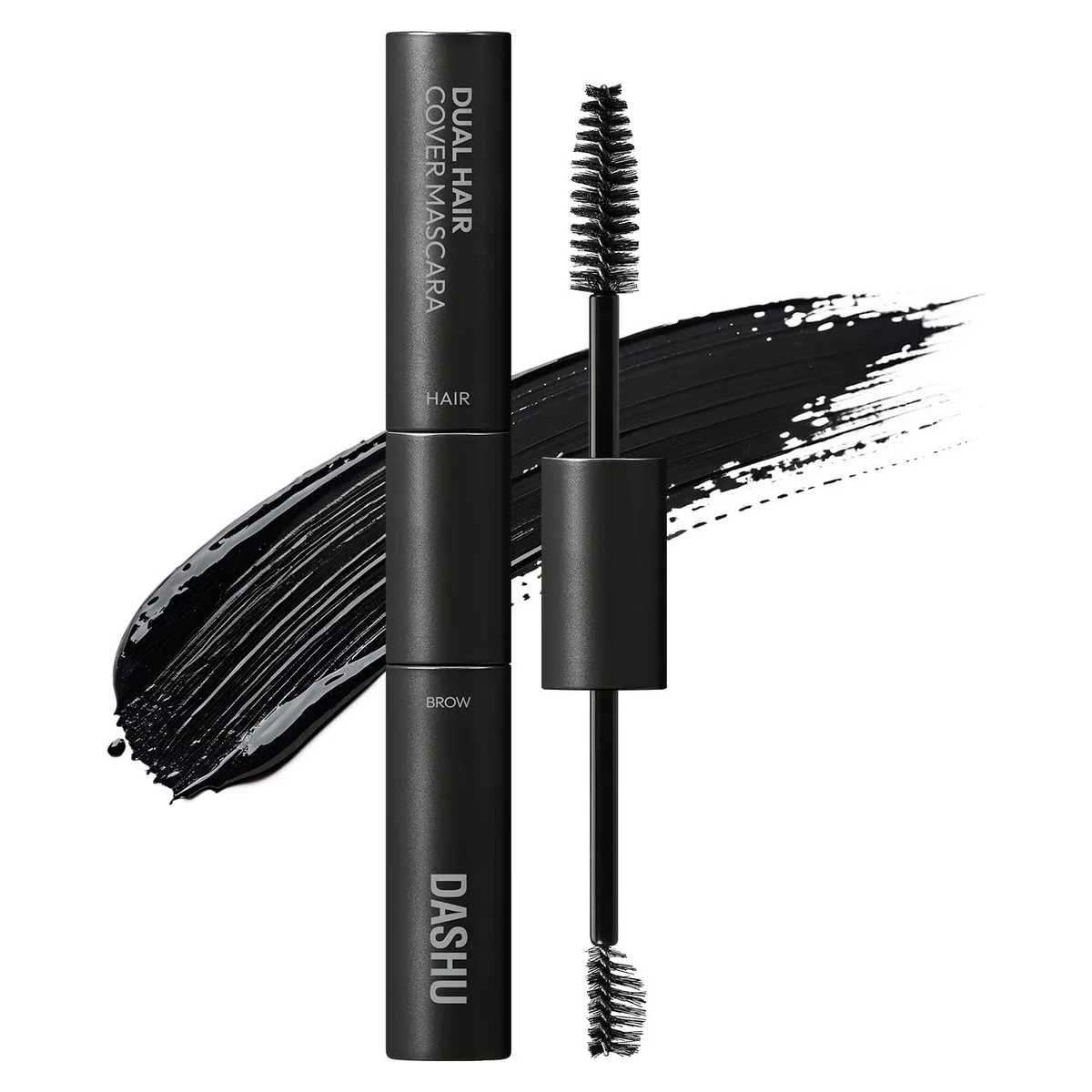 DASHU Daily Dual Hair Cover Mascara, Natural Black